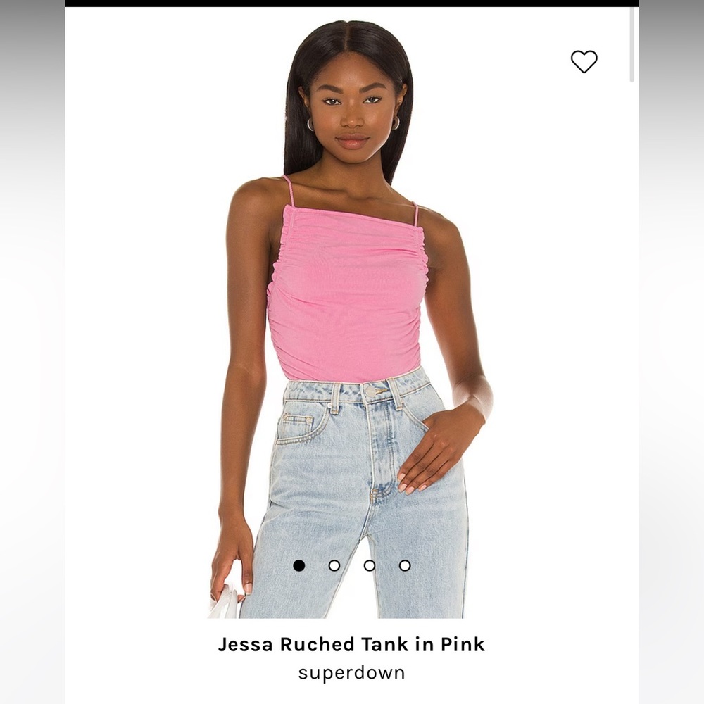 Superdown Jessa Ruched Tank in Pink! Only Worn Once!